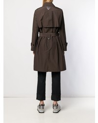 Женский темно-коричневый плащ от Prada