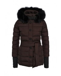 Женский темно-коричневый пуховик от Lawine