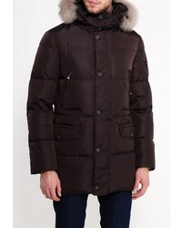 Мужской темно-коричневый пуховик от Peuterey