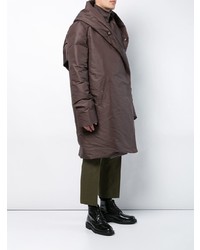 Мужской темно-коричневый пуховик от Rick Owens