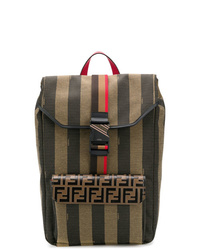 Мужской темно-коричневый рюкзак с принтом от Fendi