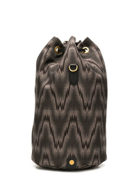 Мужской темно-коричневый рюкзак с принтом от Mismo