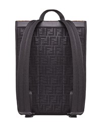 Мужской темно-коричневый рюкзак с принтом от Fendi