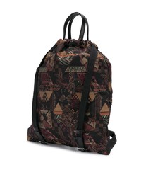 Мужской темно-коричневый рюкзак с принтом от Etro