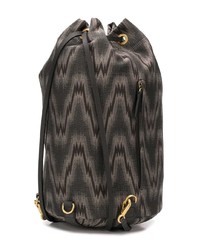 Мужской темно-коричневый рюкзак с принтом от Mismo