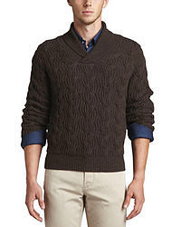 Темно-коричневый свитер