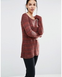 Женский темно-коричневый свитер в горизонтальную полоску от Vero Moda