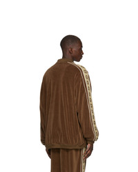 Мужской темно-коричневый свитер на молнии от Gucci