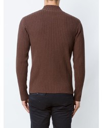 Мужской темно-коричневый свитер с воротником на молнии от OSKLEN