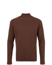 Мужской темно-коричневый свитер с воротником на молнии от OSKLEN
