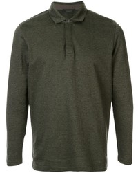 Мужской темно-коричневый свитер с воротником поло от D'urban