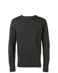 Мужской темно-коричневый свитер с круглым вырезом от A.P.C.