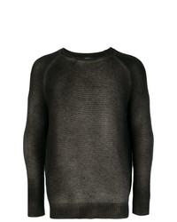 Мужской темно-коричневый свитер с круглым вырезом от Avant Toi