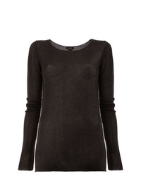 Женский темно-коричневый свитер с круглым вырезом от Avant Toi