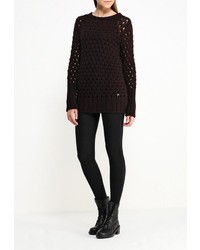 Женский темно-коричневый свитер с круглым вырезом от Gas