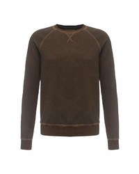 Мужской темно-коричневый свитер с круглым вырезом от Gas