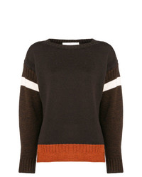 Женский темно-коричневый свитер с круглым вырезом от Golden Goose Deluxe Brand