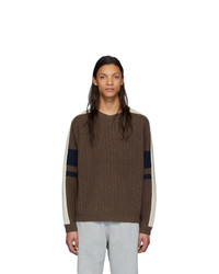 Мужской темно-коричневый свитер с круглым вырезом от GR-Uniforma