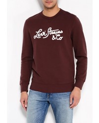 Мужской темно-коричневый свитер с круглым вырезом от Levi's