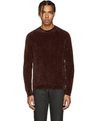 Мужской темно-коричневый свитер с круглым вырезом от Maison Margiela