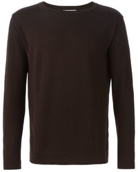 Мужской темно-коричневый свитер с круглым вырезом от Societe Anonyme