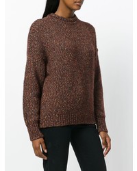Женский темно-коричневый свитер с круглым вырезом от Isabel Marant