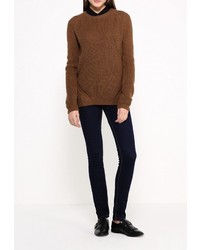 Женский темно-коричневый свитер с круглым вырезом от Tom Farr