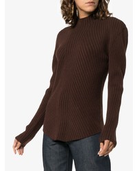 Женский темно-коричневый свитер с круглым вырезом от Low Classic
