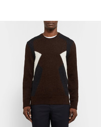 Мужской темно-коричневый свитер от Neil Barrett