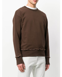 Мужской темно-коричневый свитшот от Maison Margiela