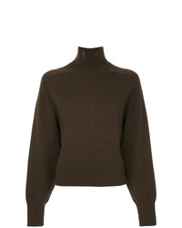 Темно-коричневый свободный свитер от Chloé
