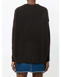 Темно-коричневый свободный свитер от Isabel Marant Etoile