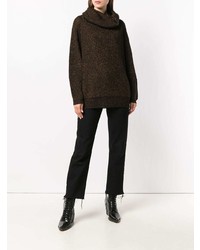 Темно-коричневый свободный свитер от Mes Demoiselles