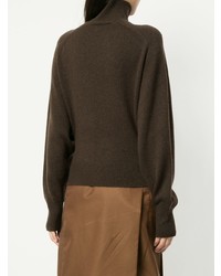 Темно-коричневый свободный свитер от Chloé