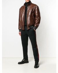 Мужской темно-коричневый стеганый бомбер от Missoni