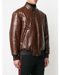 Мужской темно-коричневый стеганый бомбер от Missoni