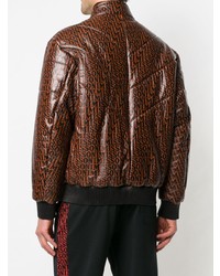 Мужской темно-коричневый стеганый бомбер от Missoni