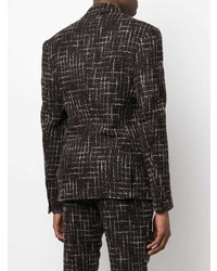 Мужской темно-коричневый твидовый двубортный пиджак от Amiri