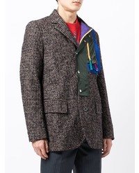 Мужской темно-коричневый твидовый пиджак от Kolor