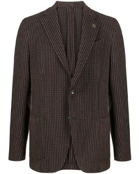 Мужской темно-коричневый твидовый пиджак от Lardini