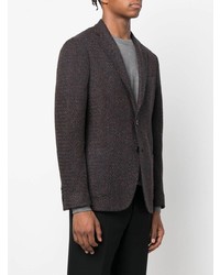 Мужской темно-коричневый твидовый пиджак от Etro