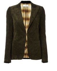 Темно-коричневый хлопковый пиджак