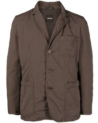 Мужской темно-коричневый хлопковый пиджак от Aspesi