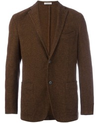 Мужской темно-коричневый хлопковый пиджак от Boglioli
