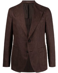 Мужской темно-коричневый хлопковый пиджак от Tagliatore