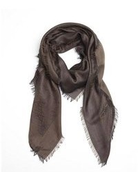Темно-коричневый хлопковый шарф