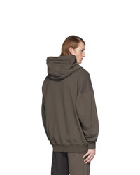 Мужской темно-коричневый худи от Julius