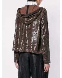 Женский темно-коричневый худи от Juan Hernandez Daels