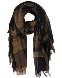 Мужской темно-коричневый шарф в шотландскую клетку от Faith Connexion