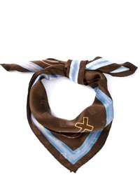 Женский темно-коричневый шарф с принтом от Moschino